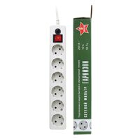 Купить Сетевой фильтр 3 м Гарнизон EHW-10, 10 А, 2200 Вт, 6 розеток, белый (EHW-10) в Симферополе, Севастополе, Крыму