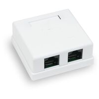 Розетка компьютерная RJ-45 CAT5e, внешняя, двойная, Suprlan (10-0309x10) Упаковка 10 шт Розетка компьютерная RJ-45 CAT5e, внешняя, двойная, Suprlan (10-0309x10) Упаковка 10 шт
