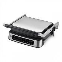 Электрогриль BQ GR1008 серебристый (2200 Вт; антипригарное; управление: электронное)