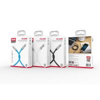 Кабель Type-C XO NB-Q228A OD6.0 Silicone TPE Zinc Alloy Data Cable PD27W TYPE-C to Lightning L=1.2M Black