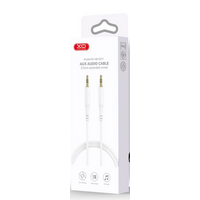 Кабель -XO- 1м, 3.5 Jack(П) - 3.5 Jack(П), Плетеный, Белый, коробка, (6920680856695)