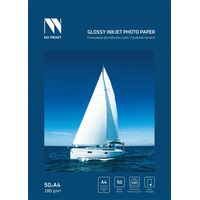 Фотобумага NV Print, А4, 180 гр/ м2, 50л, NVP-180GlA4s50, глянцевая, односторонняя, для струйной печати
