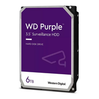 Жесткий диск HDD 3.5" SATA: 6000 Гб WD Purple [5400 rpm, 256 Мб, Sata 3 (6 Gbit/ s)] WD63PURU