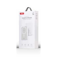 Внешний аккумулятор 10000mAh -XO- PR231, Type-C PD20 x1, QC3.0, магнит, беспроводная зарядка, пластик, белый