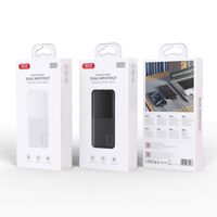 Внешний аккумулятор 10000mAh -XO- PR251, USB x2, Type-C x1, пластик, черный