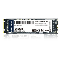 Твердотельный накопитель SSD 2280 M.2 SATA: 512 ГБ Whalekom WKM2-512OEM TLC (500 МБ/ с /  450 МБ/ с, без упаковки)  WKM2-512OEM