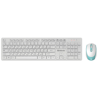 Комплект (клавиатура +мышь) Defender Auckland C-987 беспроводной, классический, USB, белый (45987)