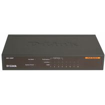 Неуправляемый коммутатор 08 портов: D-link DES-1008P (8x10/ 100Base-TX, 4 POE порта 15,4Вт, бюджет POE 52Вт)
