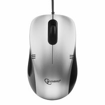 Мышь Gembird MOP-100-S оптическая, проводная, USB, офисная, серебристый (MOP-100-S)