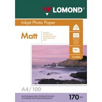 Фотобумага Lomond Матовая Двусторонняя, A4, 170г/ м2, 100л, (0102006)