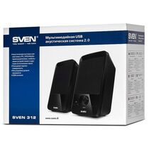 Акустическая система Sven 2.0 SPS-312 4W, mini Jack 3.5 мм, черный (SV-012540)