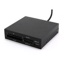 Картридер 3,5" Gembird FDI2-ALLIN1-02-B Black (CF/ MD/ SM/ MS/ SD/ MMC/ XD/ Sata/ USB2.0)