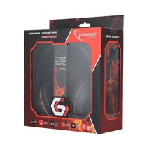 Наушники Gembird MHS-G100 с микрофоном, 2 x mini jack 3.5 mm, черный/ оранжевый (MHS-G100)