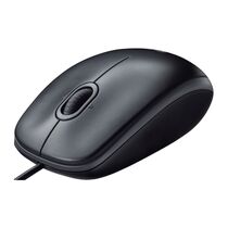 Мышь Logitech B100 оптическая, проводная, USB, черный (910-003357)
