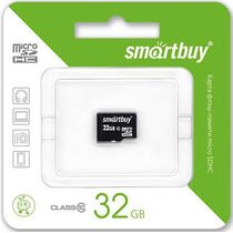 Карта памяти microSDHC 32Gb Smartbuy Class10 (SB32GBSDCL10-00)