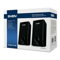 Акустическая система Sven SPS-318 2.0 5W, mini Jack 3.5 мм, черный (SV-015176)