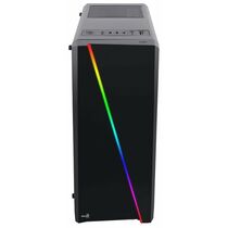 Корпус AeroCool без БП Cylon Black на передней панели 2xUSB2.0, 1xUSB3.0, ДаxМикрофон, ДаxНаушники, (CYLON BK)