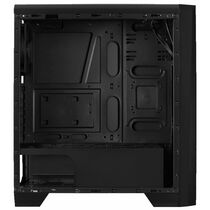 Корпус AeroCool без БП Cylon Black на передней панели 2xUSB2.0, 1xUSB3.0, ДаxМикрофон, ДаxНаушники, (CYLON BK)