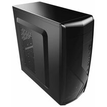 Корпус AeroCool без БП CS-1102 Black на передней панели 2xUSB2.0, 1xUSB3.0, ДаxМикрофон, ДаxНаушники, (CS-1102)