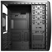 Корпус AeroCool без БП CS-1102 Black на передней панели 2xUSB2.0, 1xUSB3.0, ДаxМикрофон, ДаxНаушники, (CS-1102)