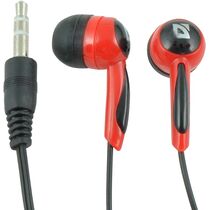 Наушники-вкладыши Defender Basic-604 mini jack 3.5 mm, черный/ красный (63605)