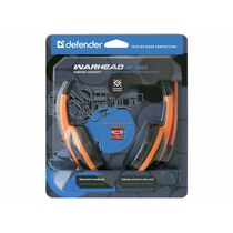 Наушники накладные Defender Warhead G-120 с микрофоном, 2 x mini jack 3.5 mm, черный/ оранжевый (64099)