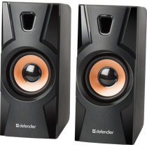 Акустическая система Defender Aurora S8 2.0 8W, mini Jack 3.5 мм, черный/ оранжевый (65408)