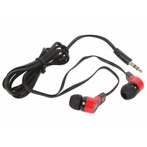 Наушники-вкладыши Defender Basic-619 mini jack 3.5 mm, черный/ красный (63619)