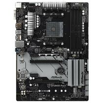 Материнская плата ASRock sAM4: B450 PRO4 [AMD B450, 2*DDR4, 2*PCIEx16, 4*PCIEx1, 6*Sata3, 4 порта*USB3, D-Sub, HDMI, DP,  ATX]