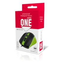 Мышь Smartbuy SBM-352-GK оптическая, проводная, USB, черный/ зеленый (SBM-352-GK)