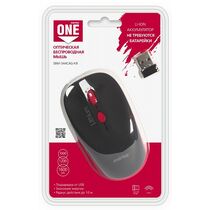 Мышь Smartbuy SBM-344CAG-KR беспроводная, черный/ красный, Радио USB,  оптическая (SBM-344CAG-KR) аккумулятор