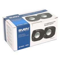 Акустическая система Sven 2.0 SPS-120 5W, mini Jack 3.5 мм, черный (SV-013493)