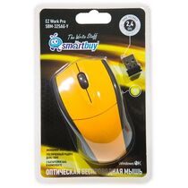 Мышь Smartbuy SBM-325AG беспроводная, черный/ желтый, Радио USB,  оптическая (SBM-325AG-Y)