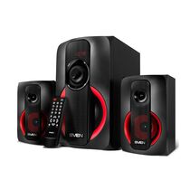 Акустическая система Sven 2.1 MS-304 40W, mini Jack 3.5 мм + RCA + USB + Bluetooth + SD, черный/ красный (SV-015602)