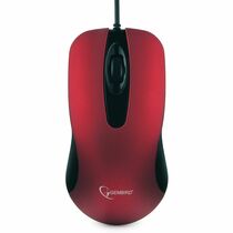Мышь Gembird MOP-400-R оптическая, проводная, USB, черный/ красный (MOP-400-R)