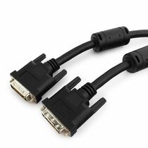 Кабель DVI 3м Gembird/ Cablexpert черный, экран, феррит. кольца, пакет (CC-DVI-BK-10)