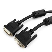 Кабель DVI 3м Gembird/ Cablexpert черный, экран, феррит. кольца, пакет (CC-DVI2-BK-10)