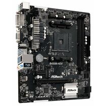 Материнская плата ASRock sAM4: B450M-HDV [AMD B450, 2*DDR4, 2*PCIEx16, 1*PCIEx1, 4*Sata3, 6 портов*USB3, D-Sub, DVI, HDMI, microATX]