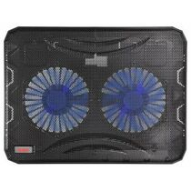 Подставка для ноутбука Buro BU-LCP156-B214 5.6"358x270x21мм 1xUSB 2x 140ммFAN 597г металлическая сетка, пластик черный
