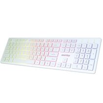 Клавиатура Smartbuy ONE 305U, проводная, мультимедийная, USB, с подсветкой, белый (SBK-305U-W)