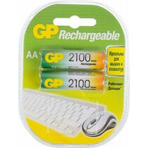Аккумулятор GP LR6, AA, никель-металгидрид, блистер 2шт, 2100mAh, (GP 210AAHC-2DECRC2) цена за упаковку