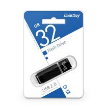 Флеш-накопитель Smartbuy 32Gb USB2.0 Quartz Черный (SB32GBQZ-K)