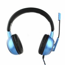 Наушники полноразмерные Gembird MHS-MHS-G55 с микрофоном, игровые, 2 x mini jack 3.5 mm, черный/ синий (MHS-G55)