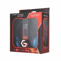 Наушники полноразмерные Gembird MHS-MHS-G55 с микрофоном, игровые, 2 x mini jack 3.5 mm, черный/ синий (MHS-G55)