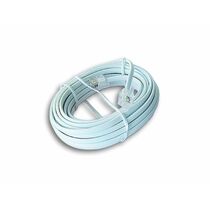 Кабель AlCu телефонный, 3.0м, аппарат-розетка, белый Gembird (TC6P4C-3M)