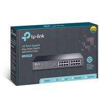 Управляемый PoE-коммутатор 16 портов: TP-Link Easy Smart TL-SG1016PE (16х10/ 100/ 1000 Мбит/ с,8хPoE) 2 уровня