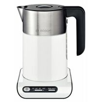 Чайник электрический Bosch TWK8611P 1.5 л, 2400 Вт, белый/ серебристый (корпус - металл/ пластик)