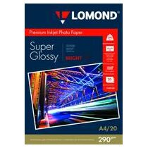 Фотобумага Lomond Premium Photo Paper Super Glossy Bright, микропористая, суперглянцевая, A4, 290 гр/ м2, 20л (1108100) для струйной печати