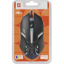 Мышь Defender HIT MB-550 оптическая, проводная, USB, с подсветкой, черный (52550)