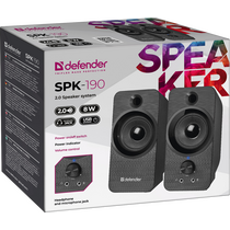 Акустическая 2.0 система Defender SPK-190 черный, 8 Вт, питание от USB